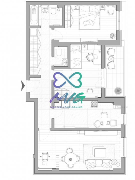 Apartament 3 camere, decomandat, semicentral 