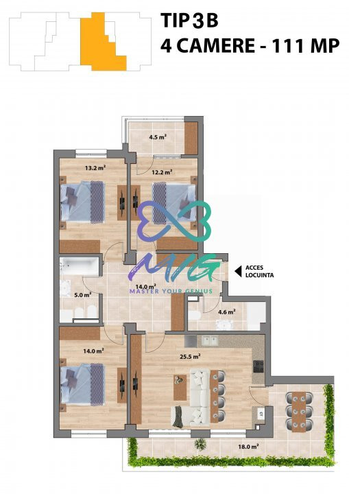 Apartament 4 camere, decomandat, Valea Adâncă, bloc nou